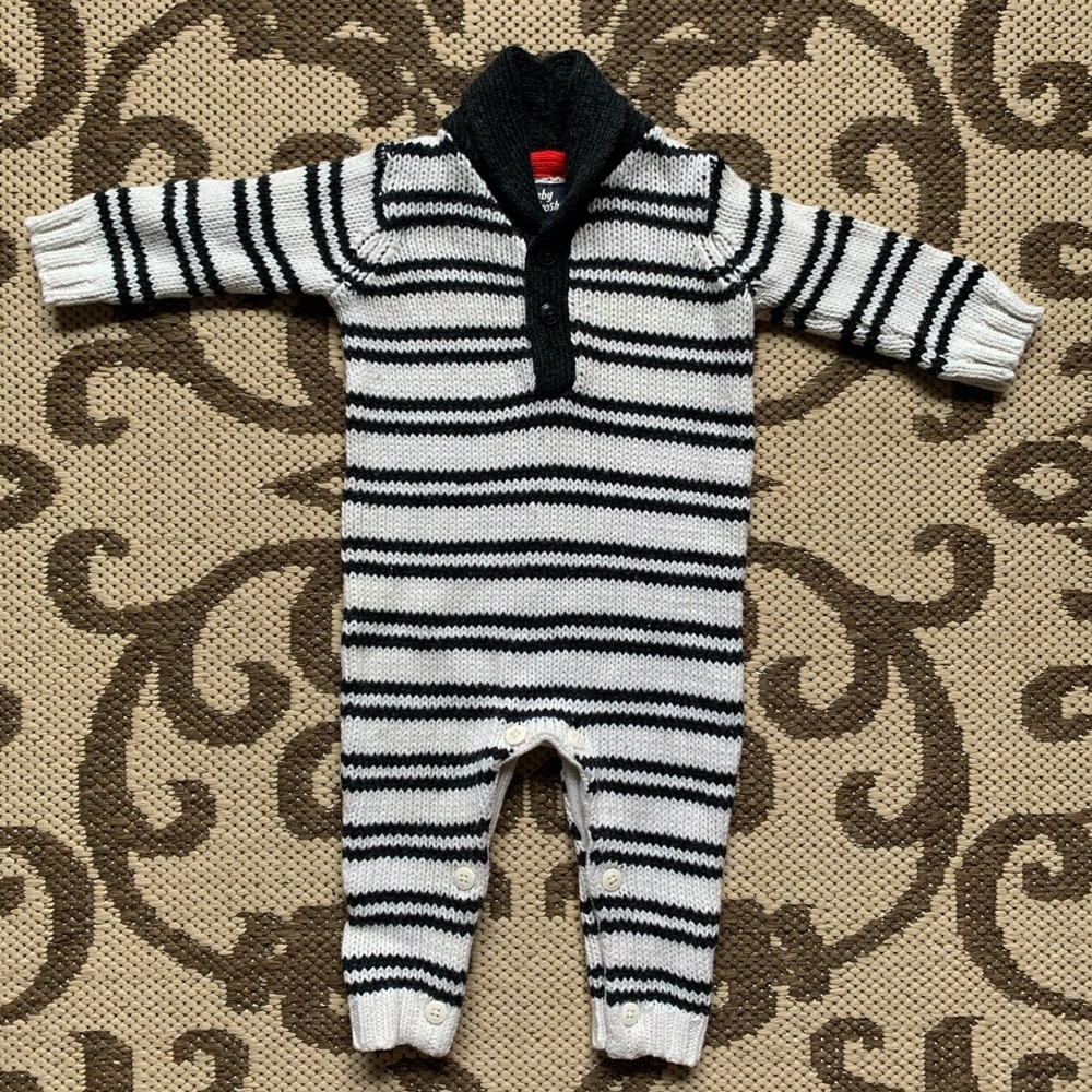Vintage Baby B’Gosh Boys Knit Striped One Piece